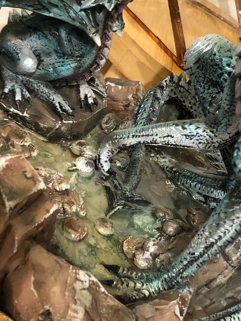 Statue dragons en famille
