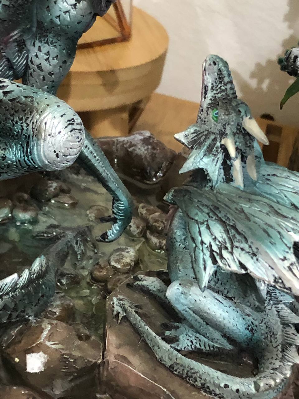 Statue dragons en famille