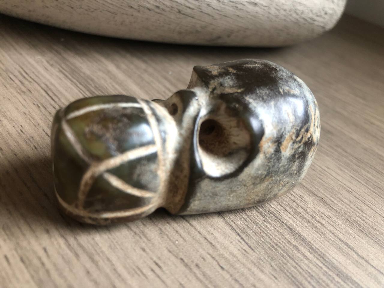 Crâne de cristal Hongshan en Jade