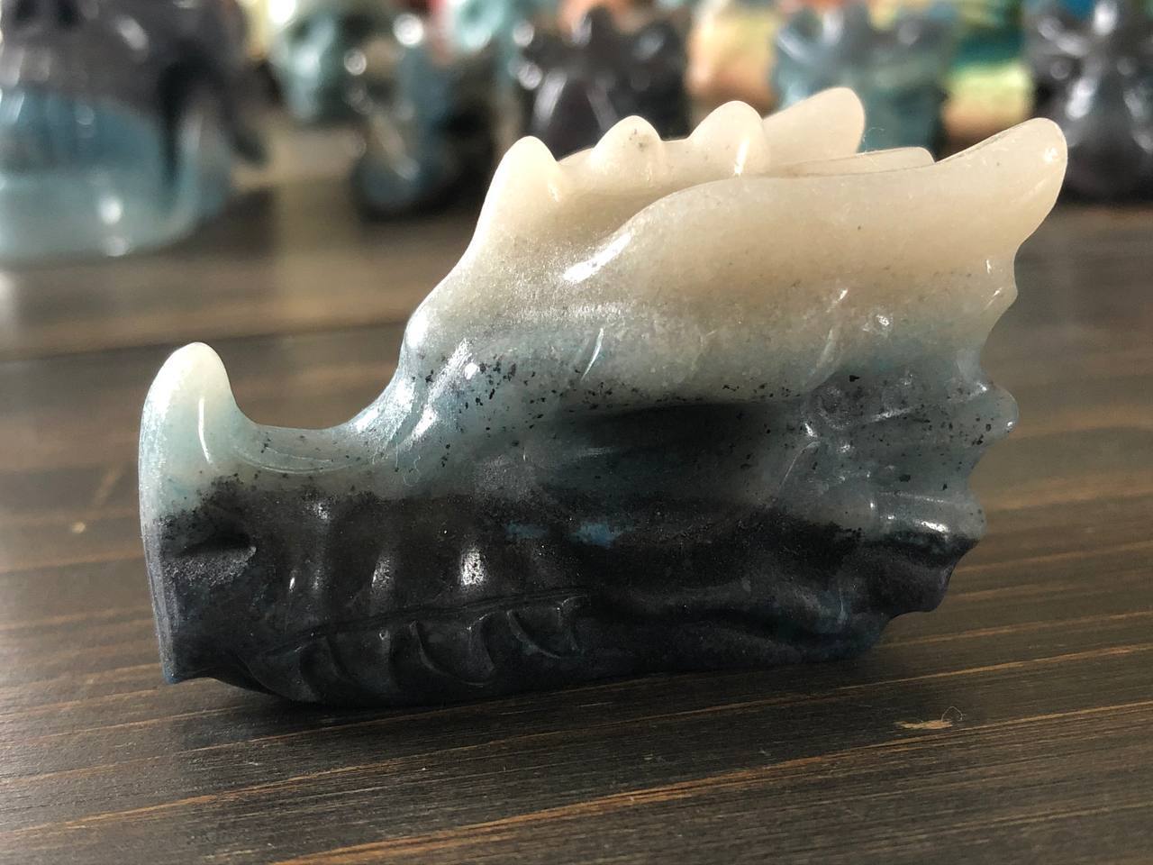 Crâne de dragon cristal en trolleite