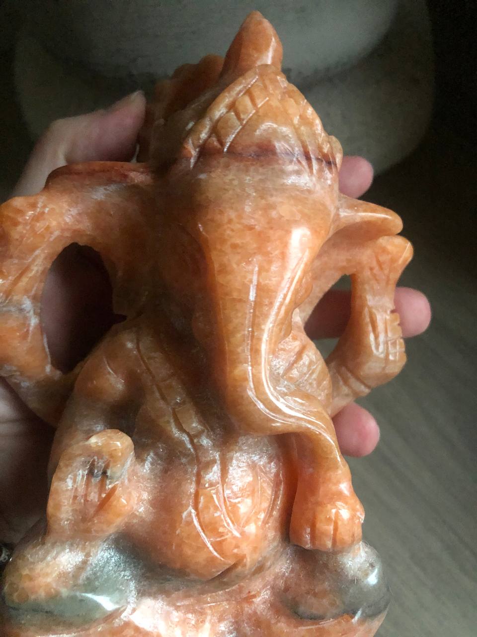 Statuette de Ganesh en pierre du soleil