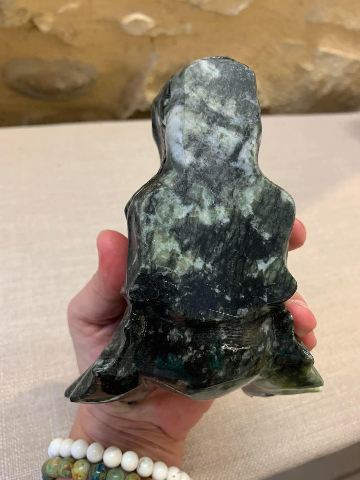 Crâne de dragon en jade vert. ☺️ « prix mini »