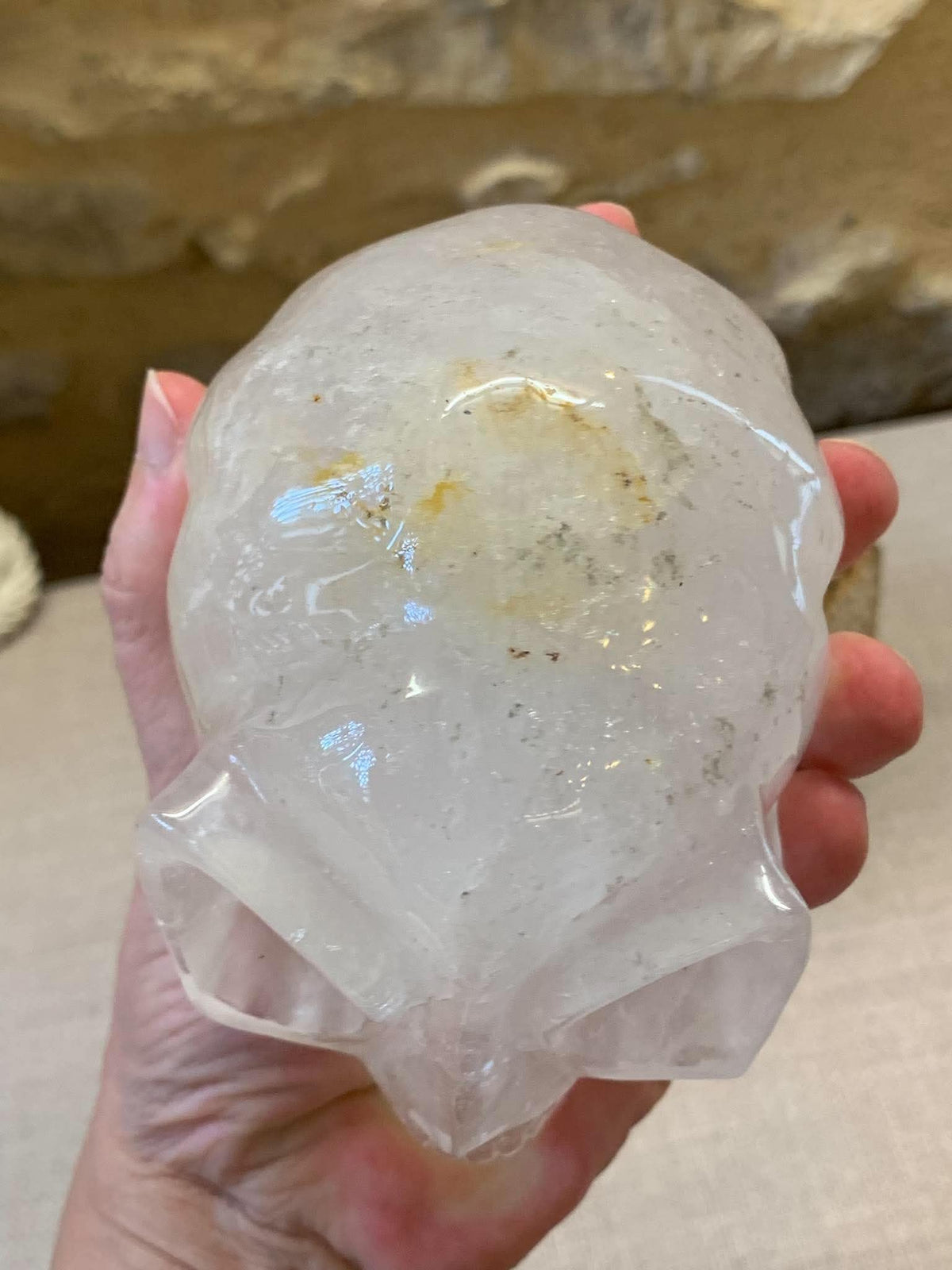 Crâne galactique en cristal de roche