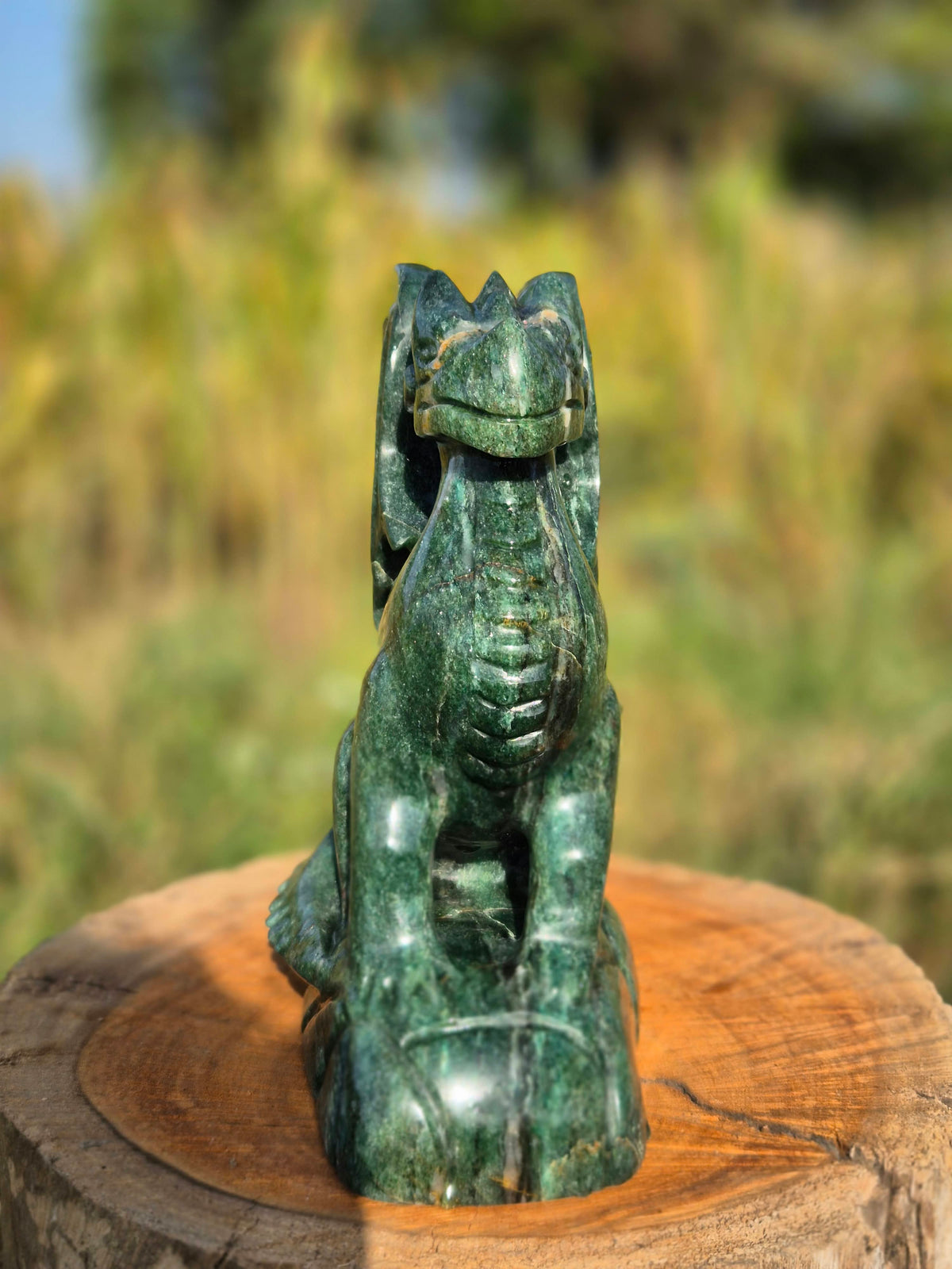 PRÉCOMMANDE Dragon de cristal en jade vert