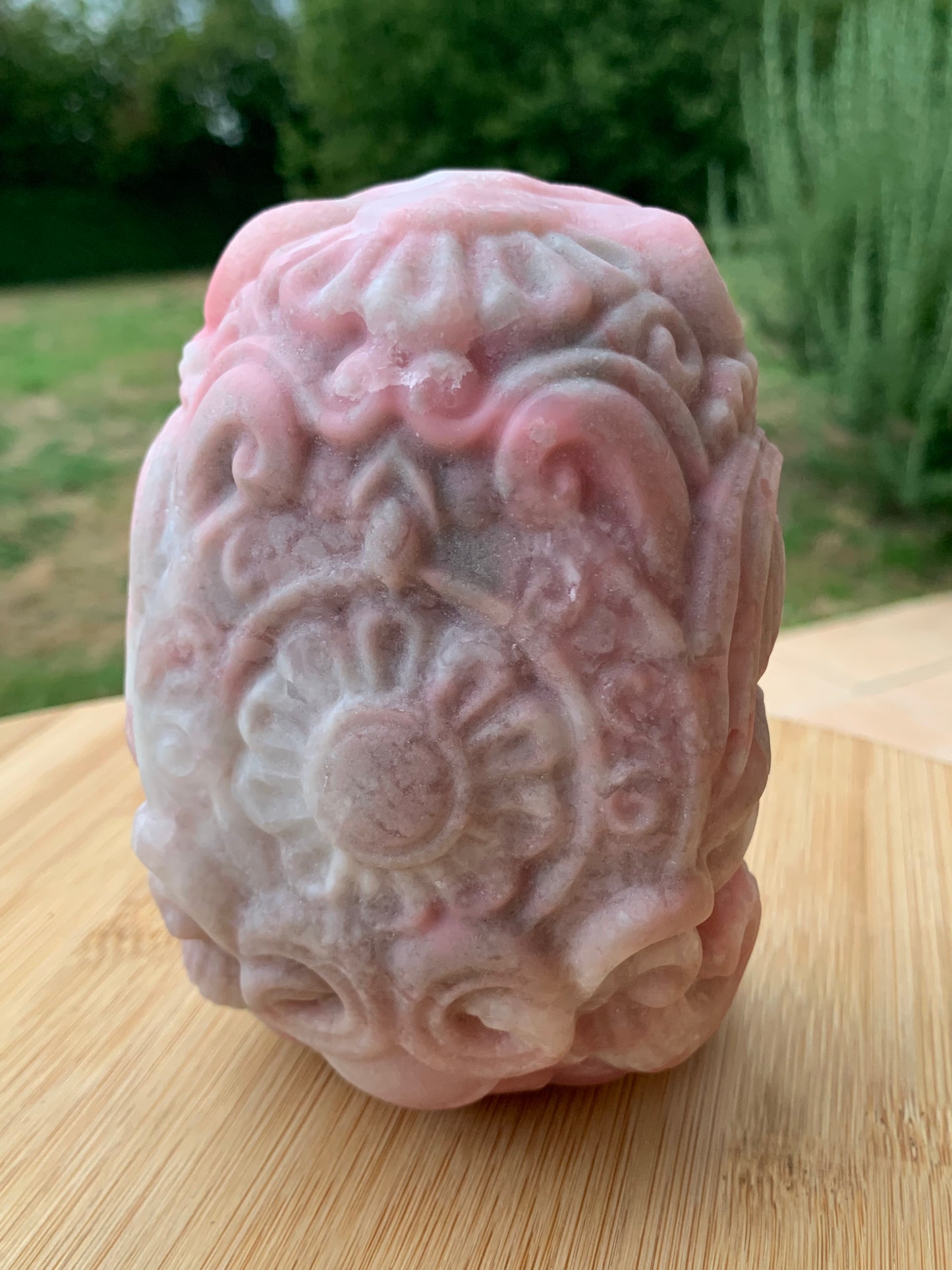 Statue de Ganesh en opale rose