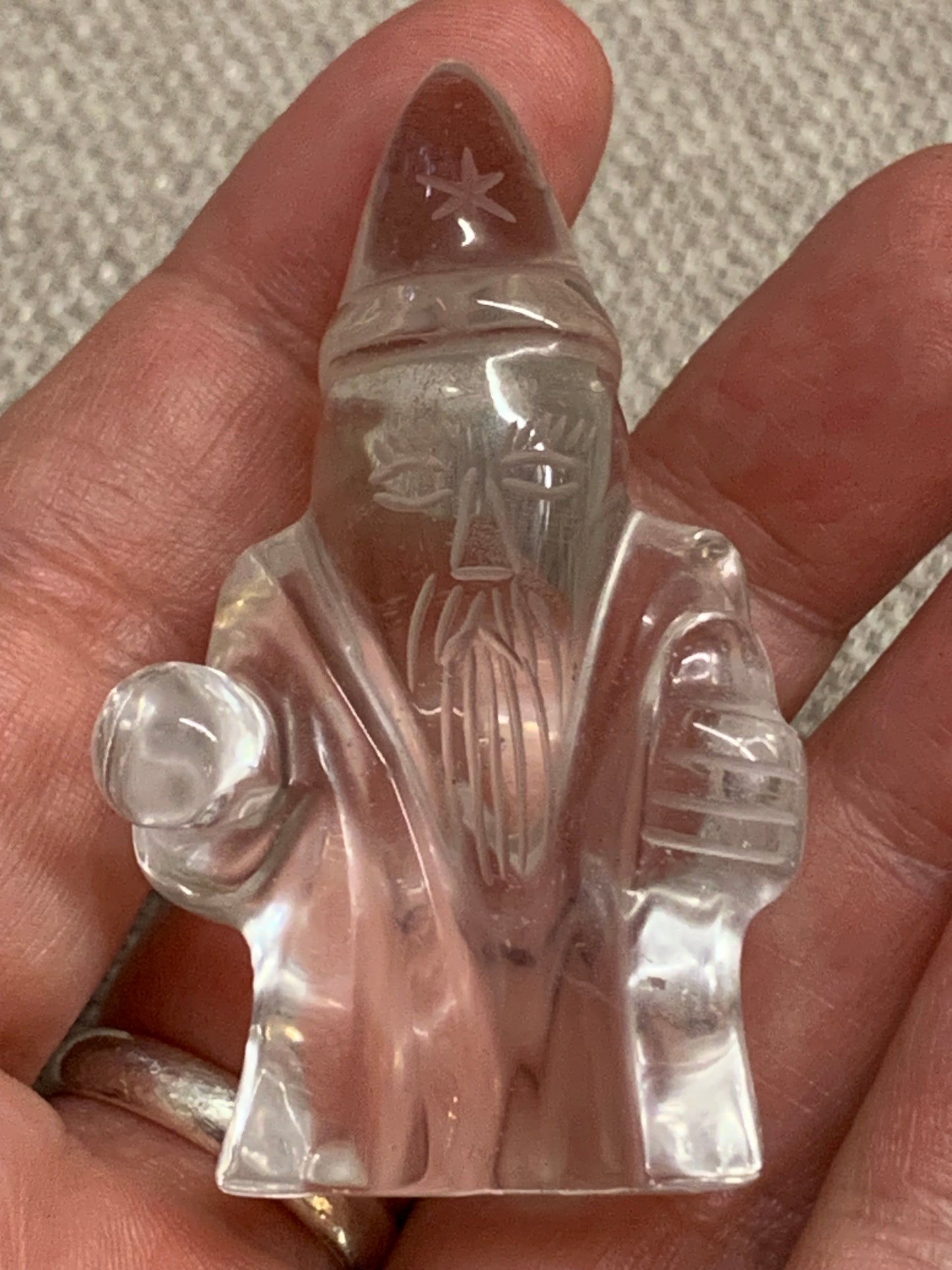 Statuette de Merlin 🧙 en cristal de roche