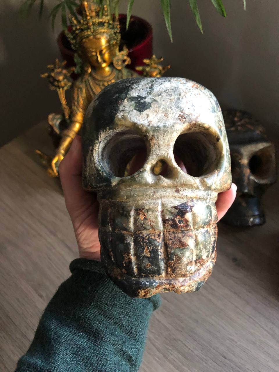 Crâne Hongshan en jade