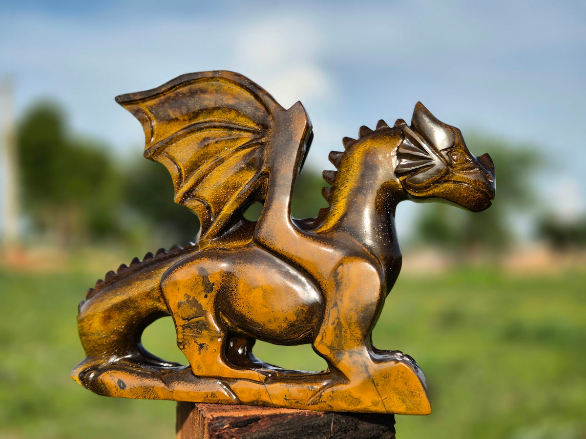 Précommande Dragon de cristal en œil de tigre