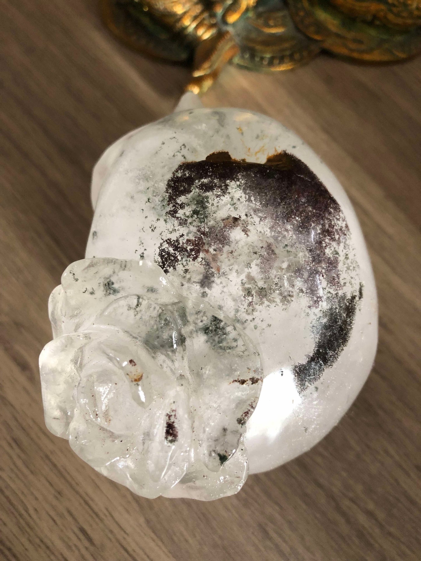 Crâne quartz chaman et rose sacrée 🌹