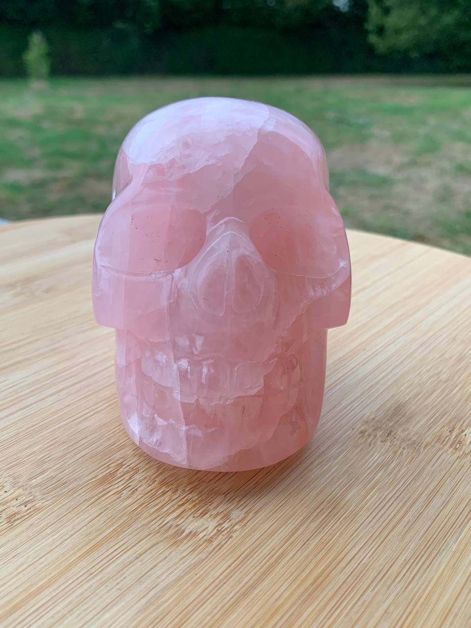 Crâne de cristal en quartz rose