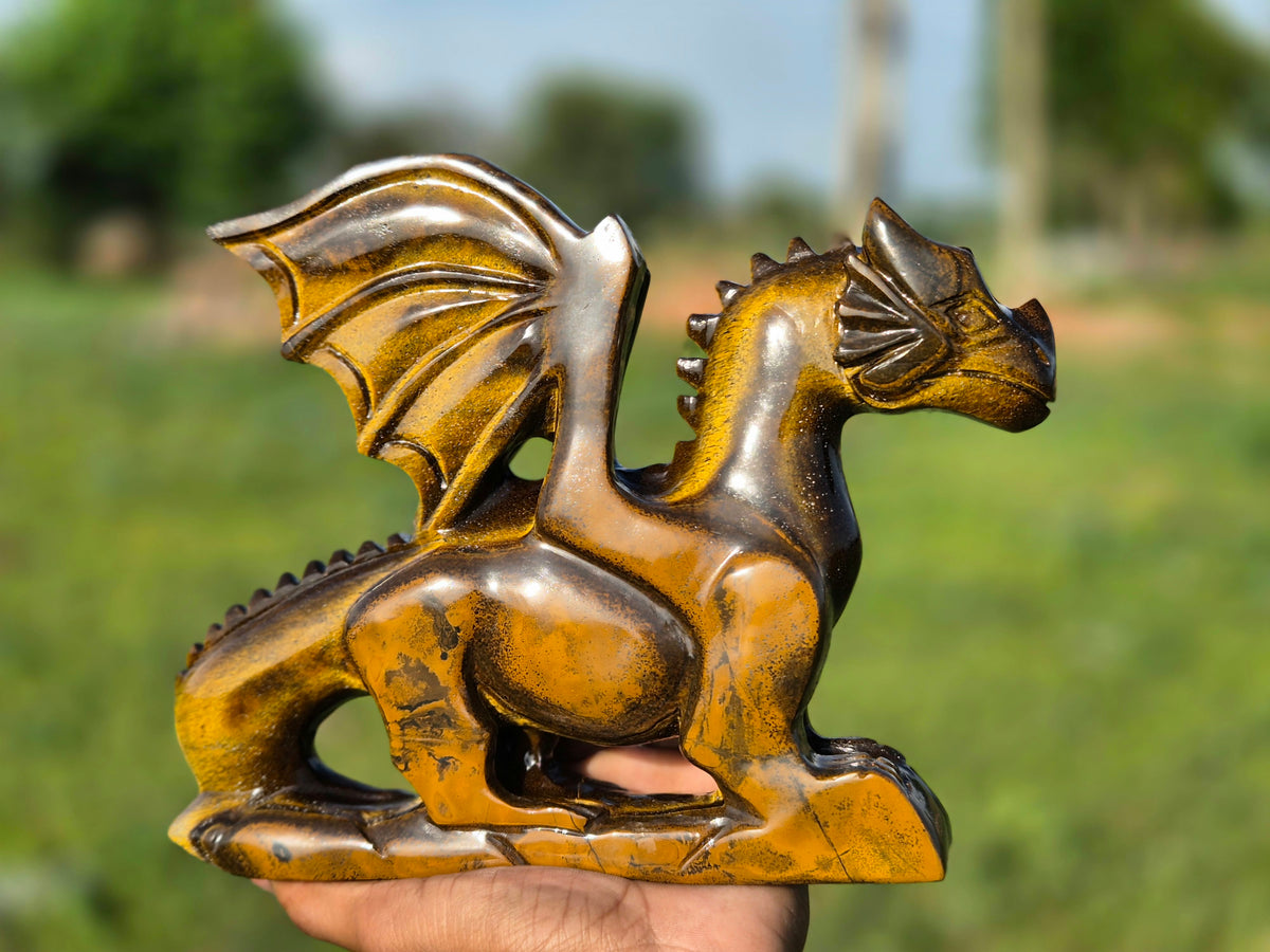 Précommande Dragon de cristal en œil de tigre