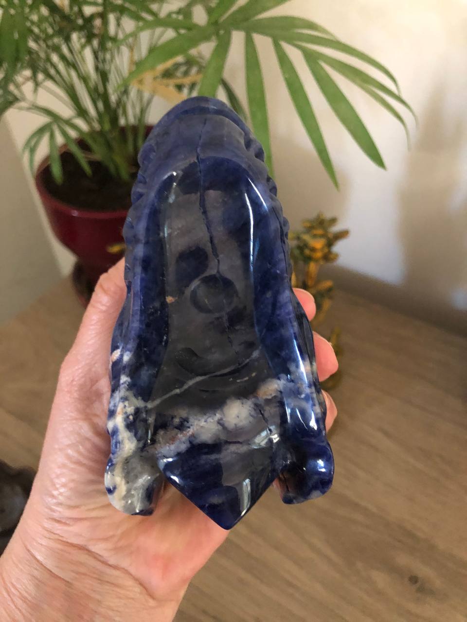 Crâne de dragon en lapis-lazuli