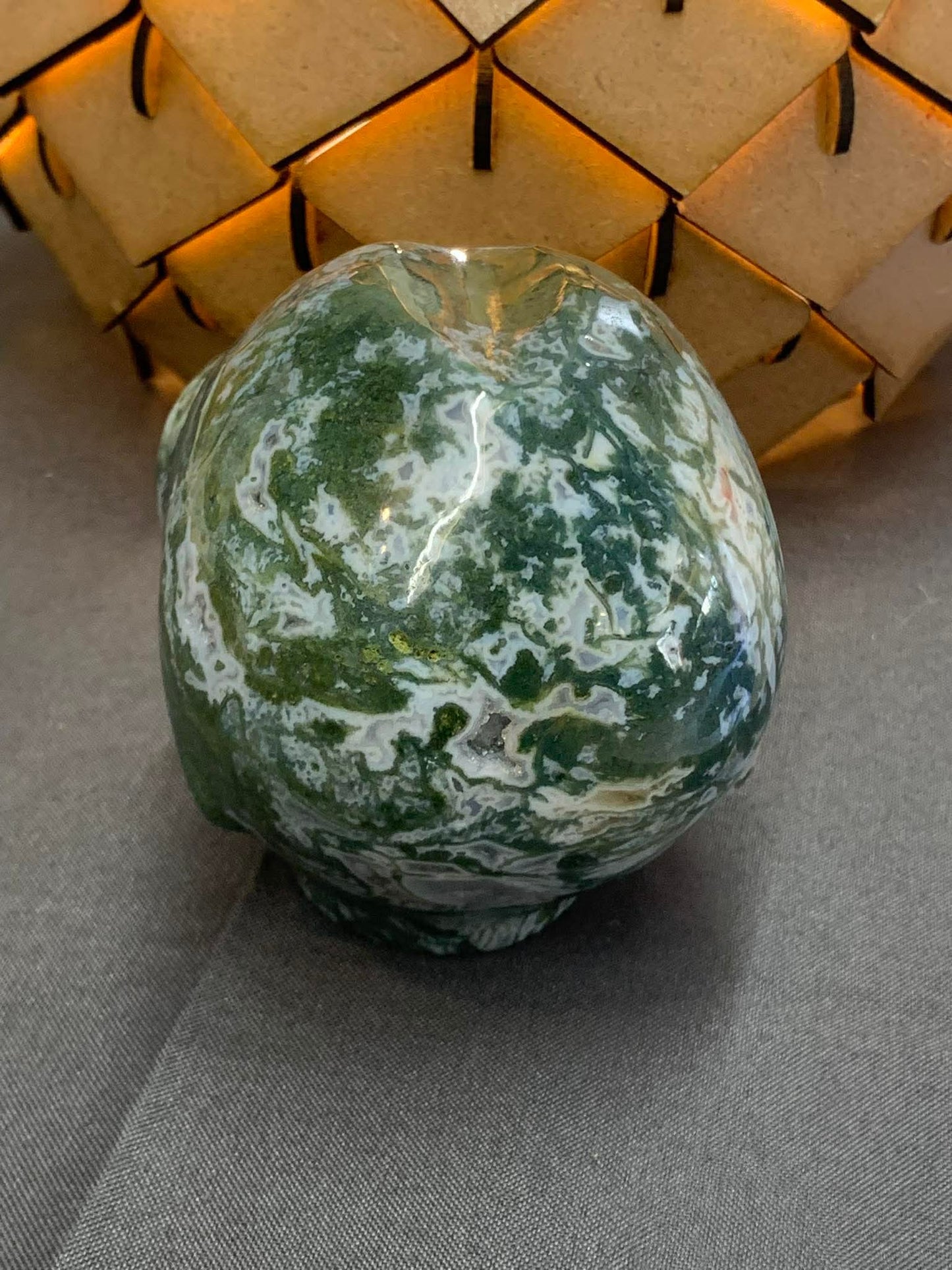 Crâne de cristal galactique jaspe rhyolite
