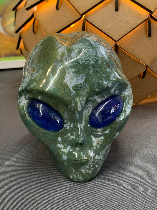 Crâne de cristal galactique jaspe rhyolite
