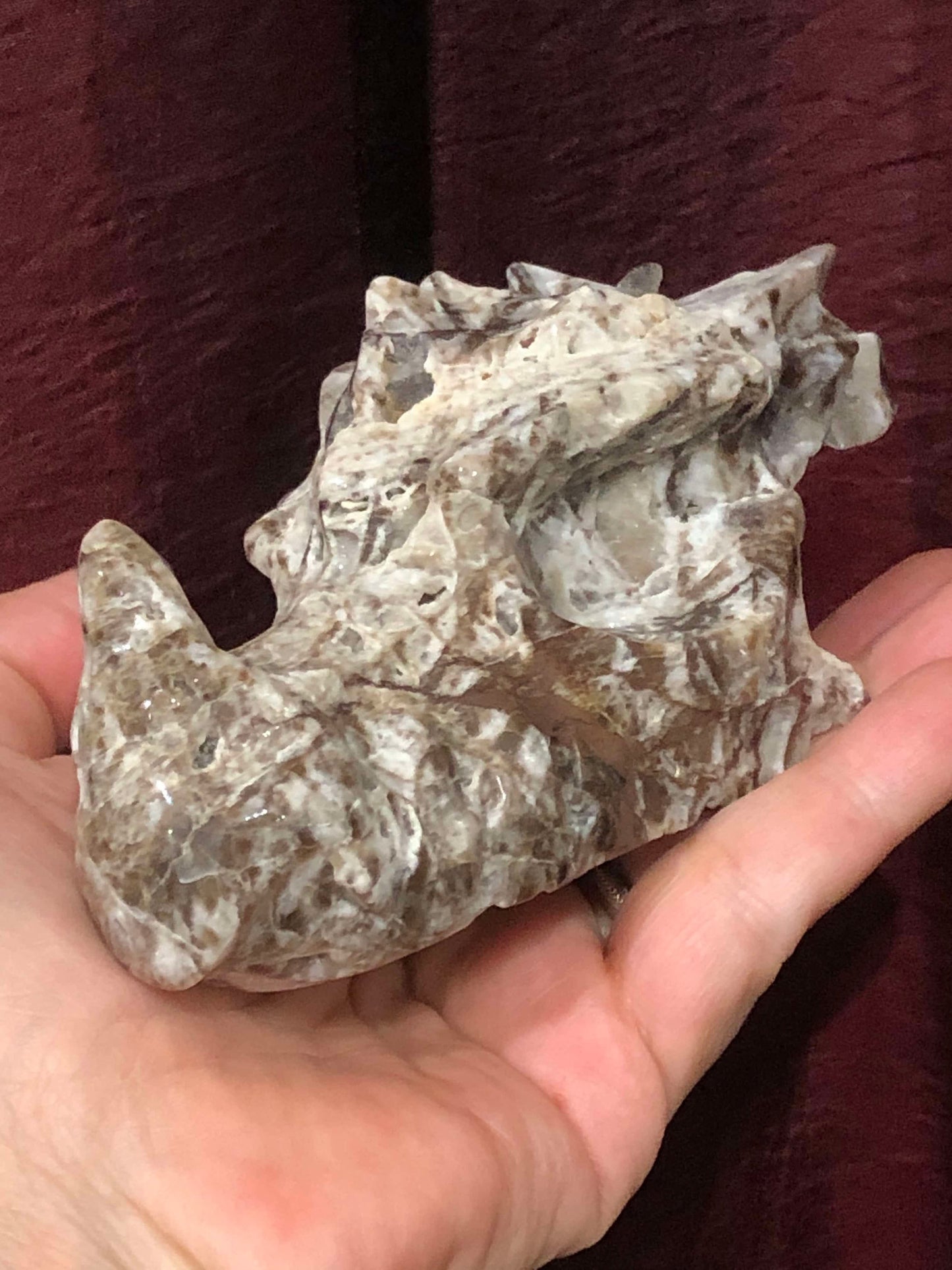 Crâne de cristal dragon en Sphalerite