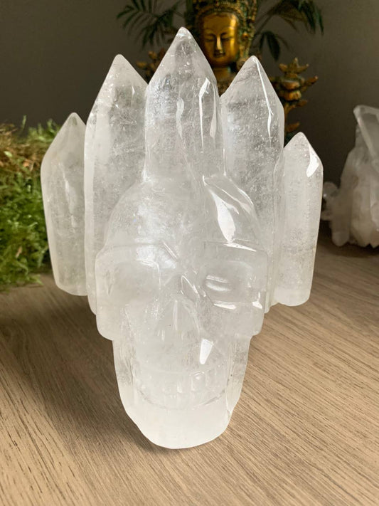 Crâne de cristal de roche atlante