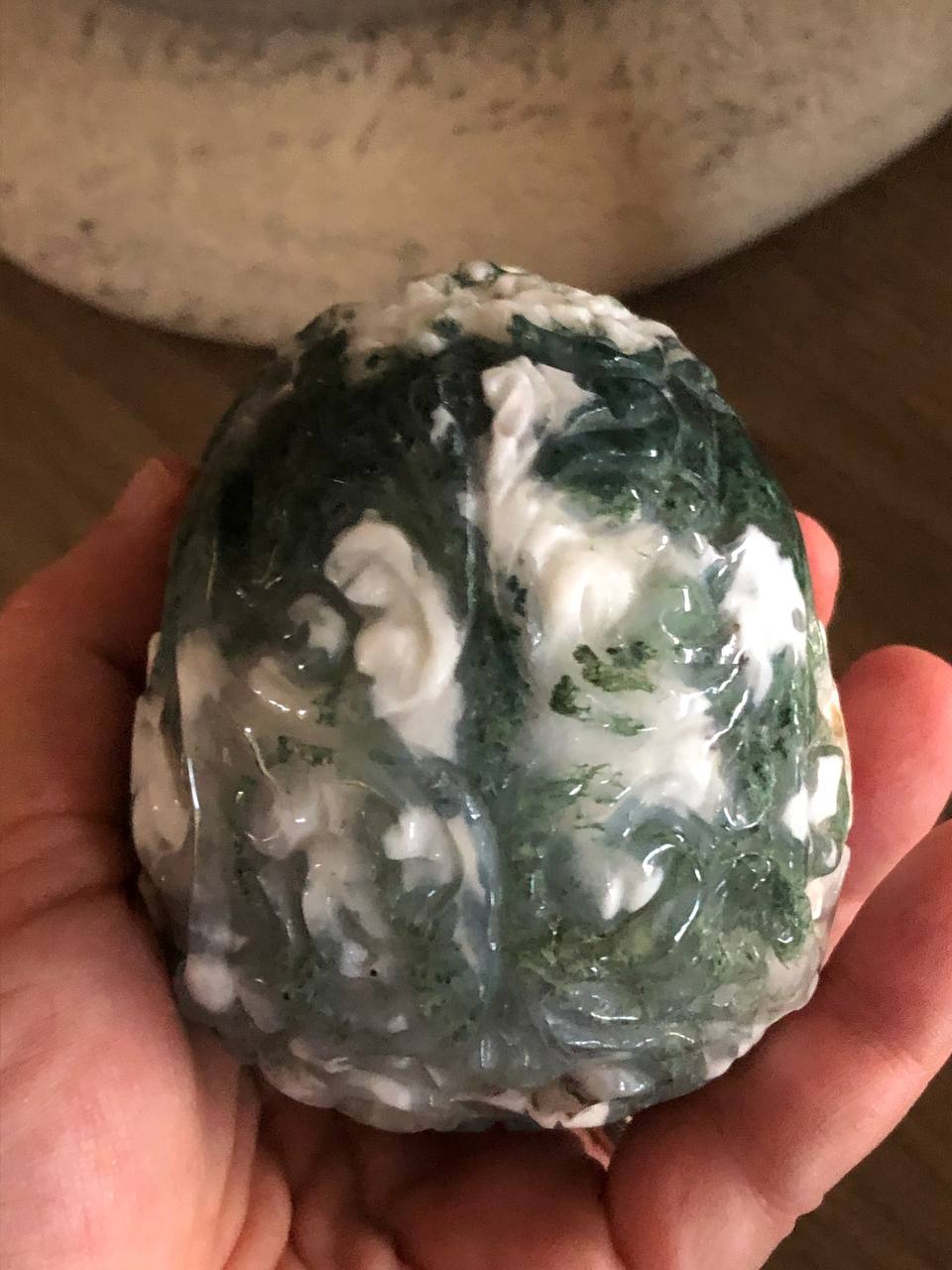 Crâne de cristal en agate arbre