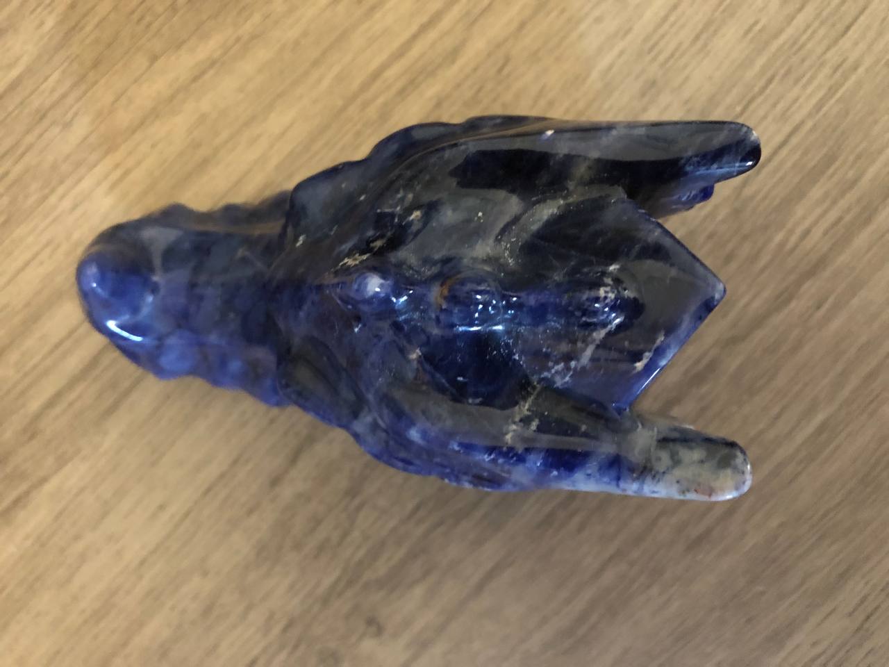 Crâne de dragon en lapis-lazuli