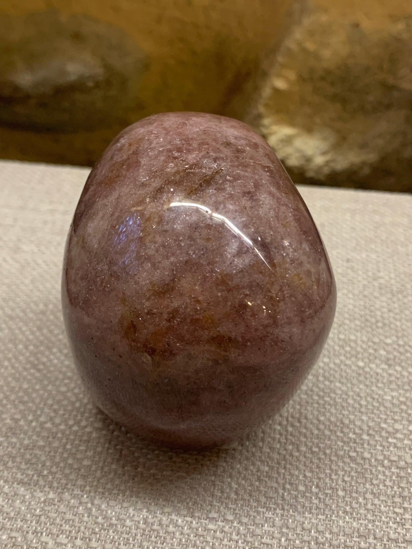 Crâne de cristal en quartz fraise