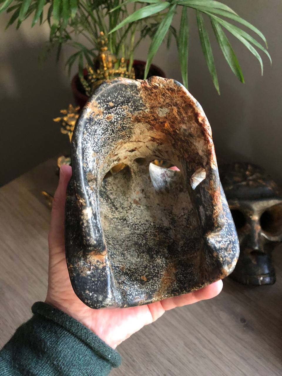 Crâne Hongshan en jade