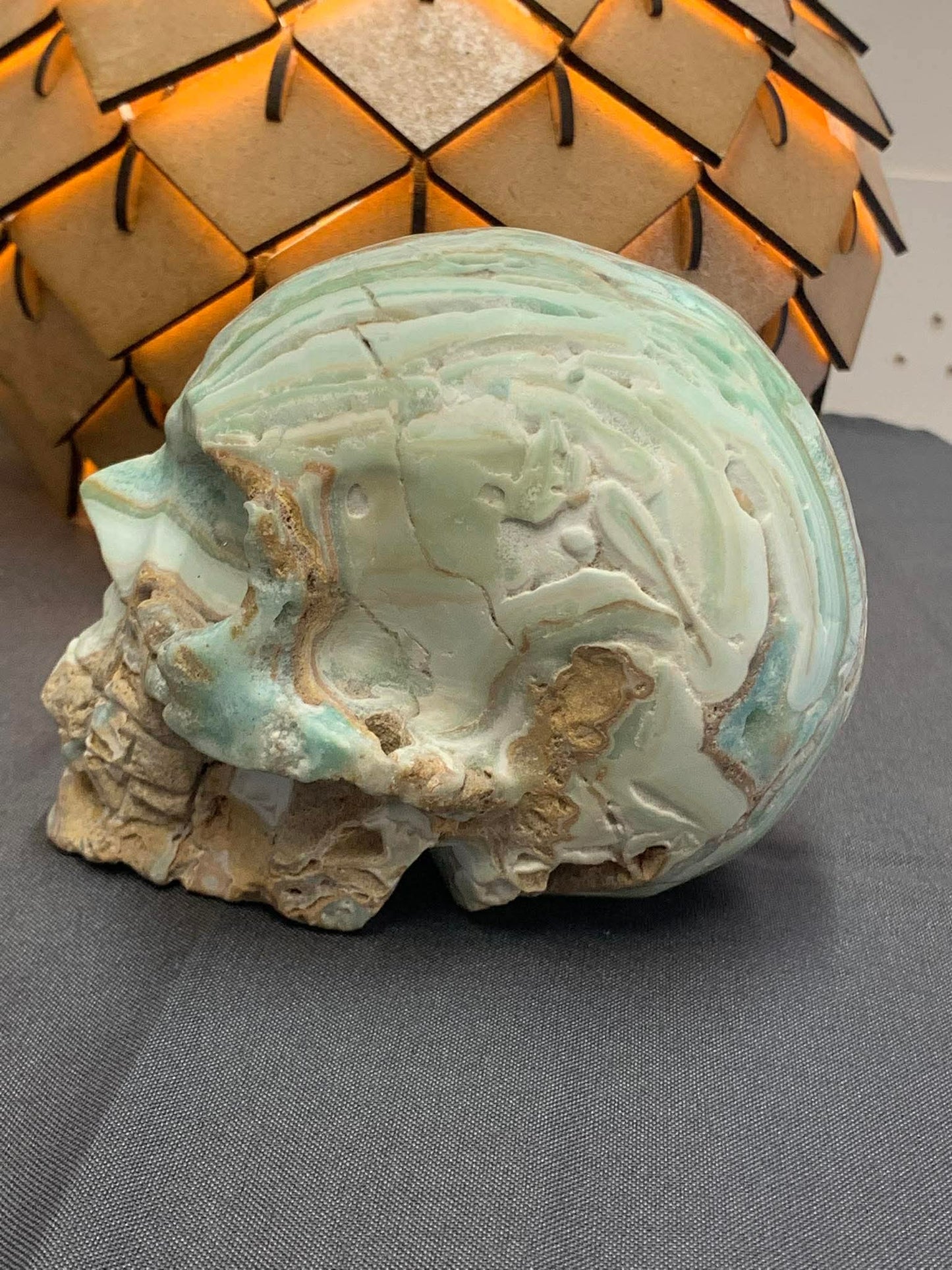 Crâne de cristal en hémimorphite