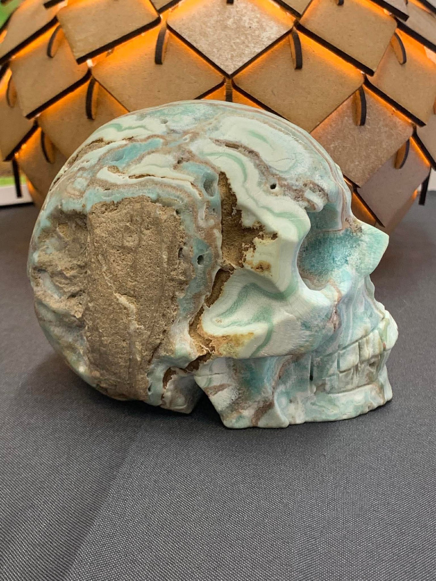 Crâne de cristal en hémimorphite