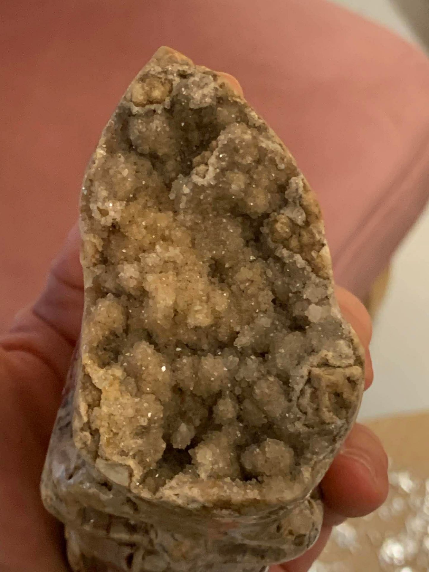 Crâne de cristal en rhodonite