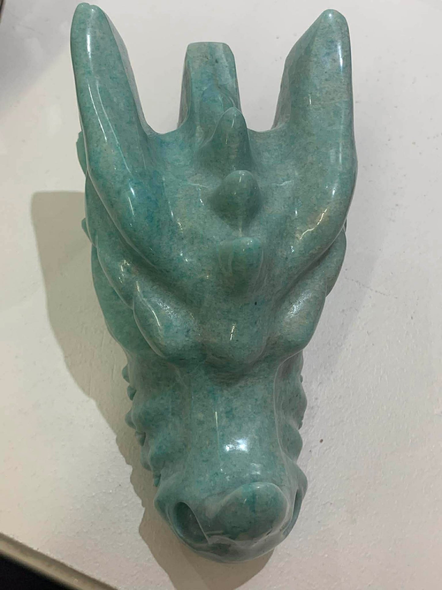 Crâne de dragon en amazonite