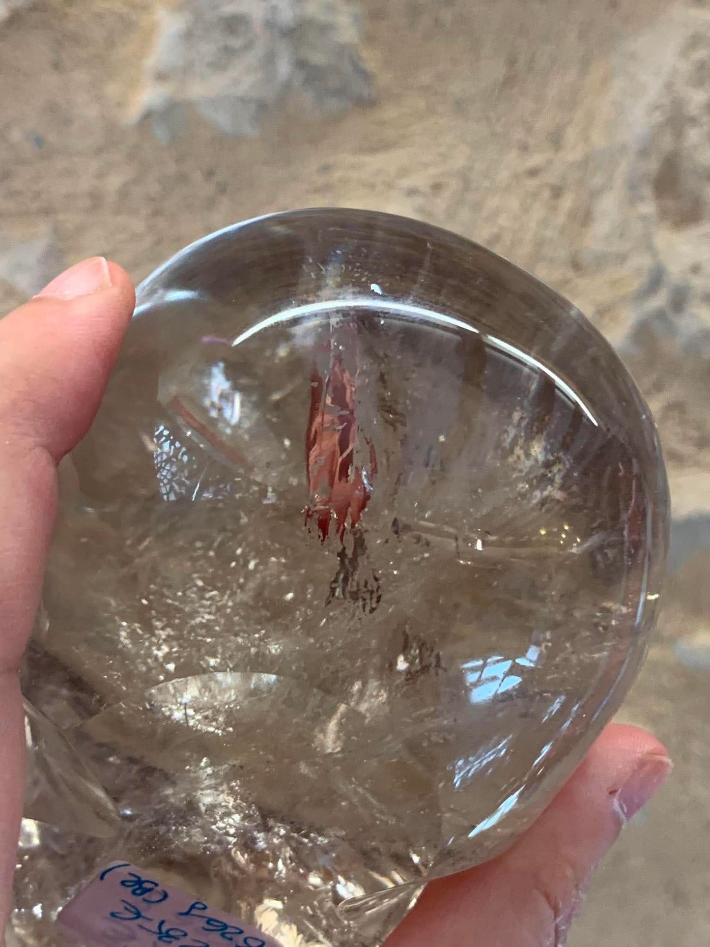 Crâne de cristal en quartz fumé