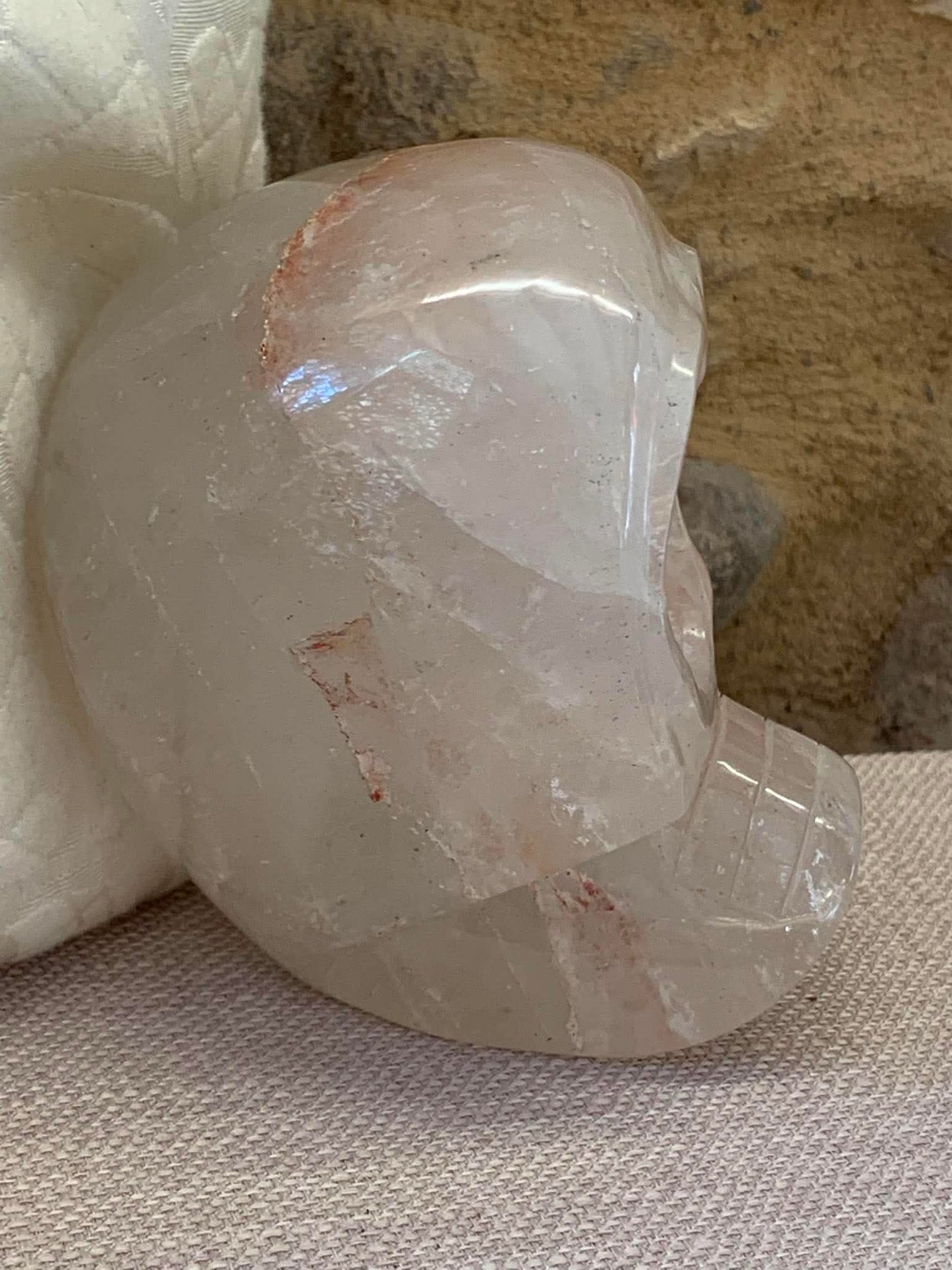 Crâne de cristal de roche style Mongol