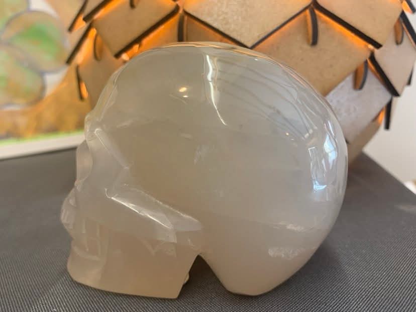 Crâne de cristal en agate