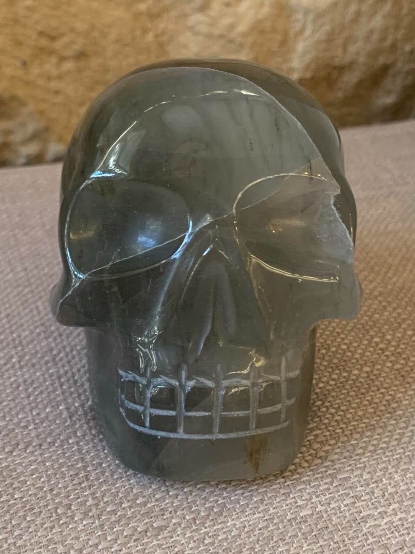 Crâne de cristal en agate du Brésil