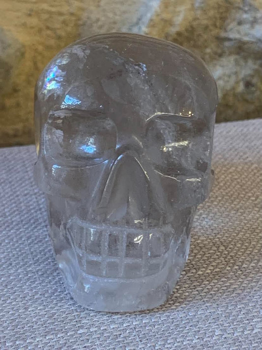 Crâne de cristal en quartz fumé