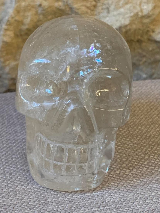 Crâne de cristal en quartz légèrement fumé