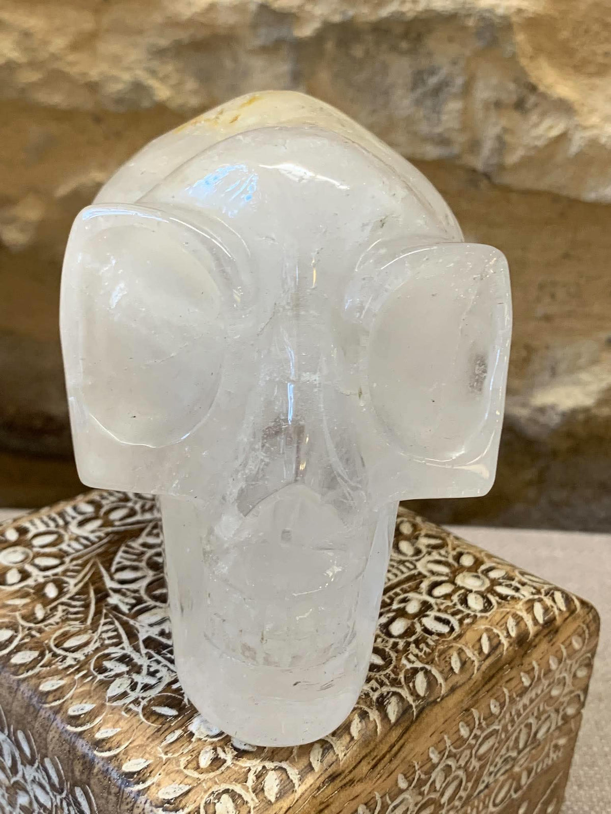 Crâne galactique en cristal de roche