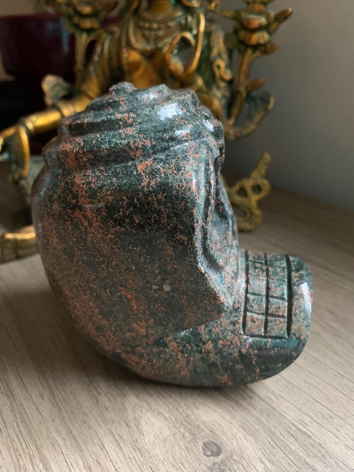 Crâne style Mongol en Unakite