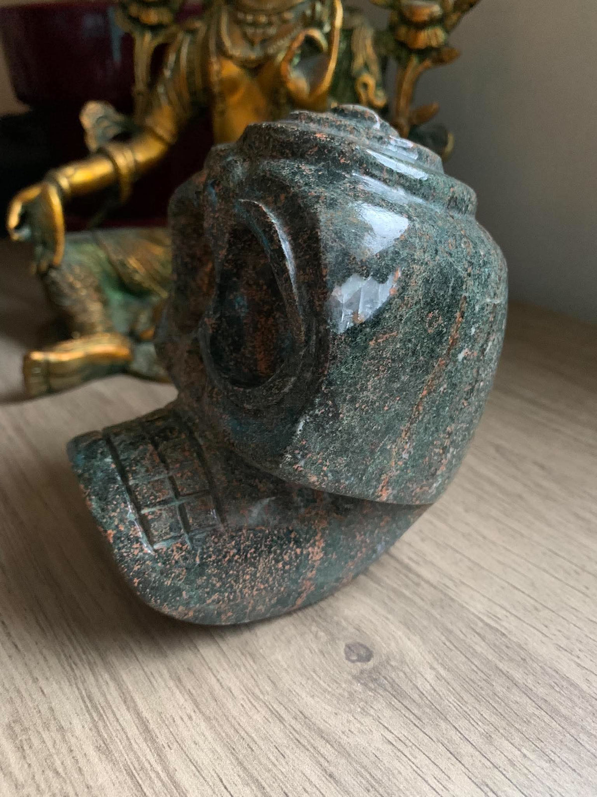 Crâne style Mongol en Unakite