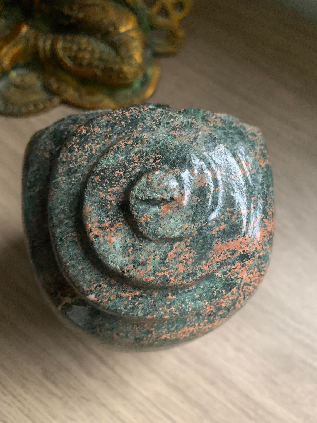 Crâne style Mongol en Unakite