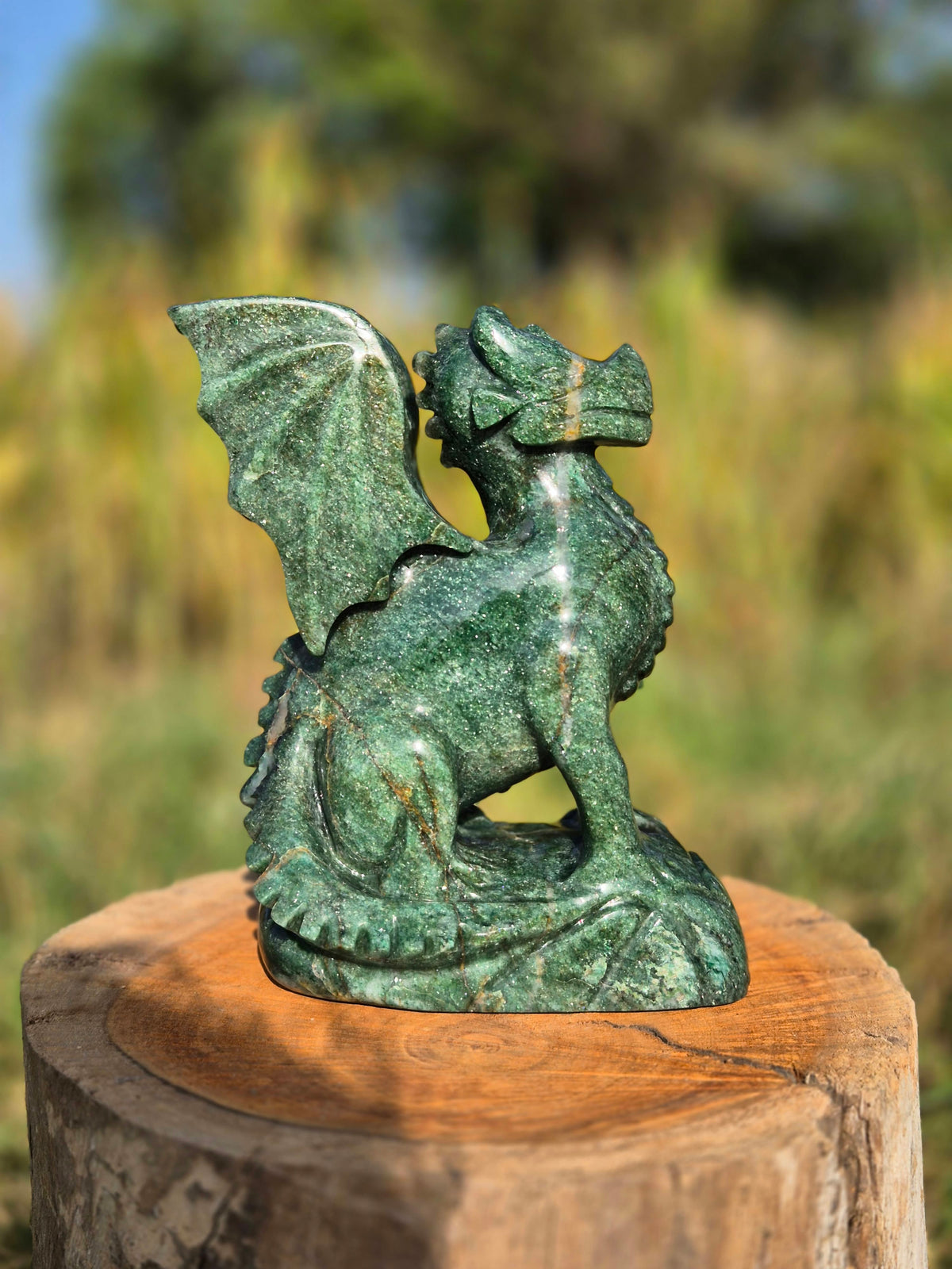 PRÉCOMMANDE Dragon de cristal en jade vert