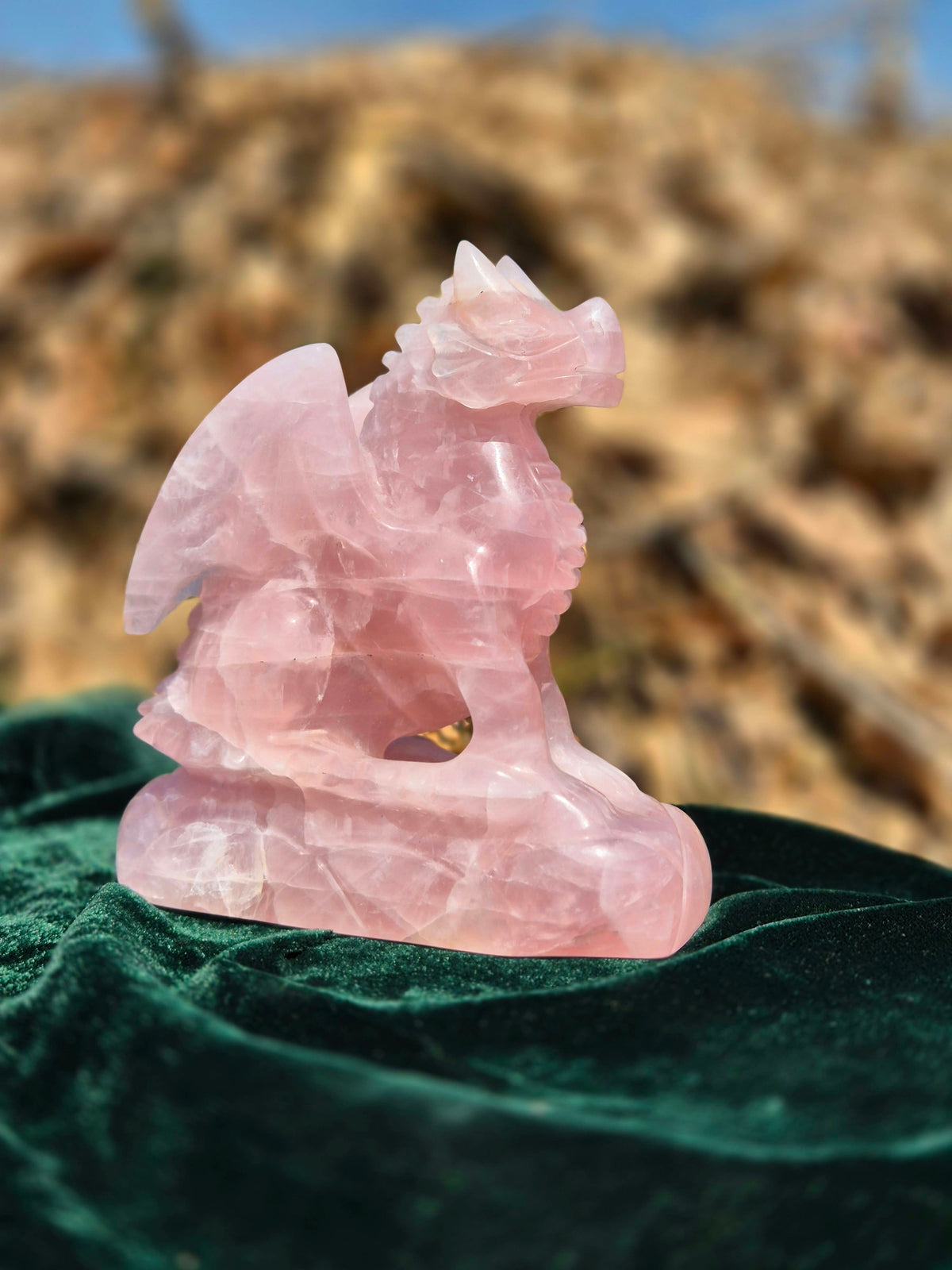 PRÉCOMMANDE Dragon de cristal en quartz rose