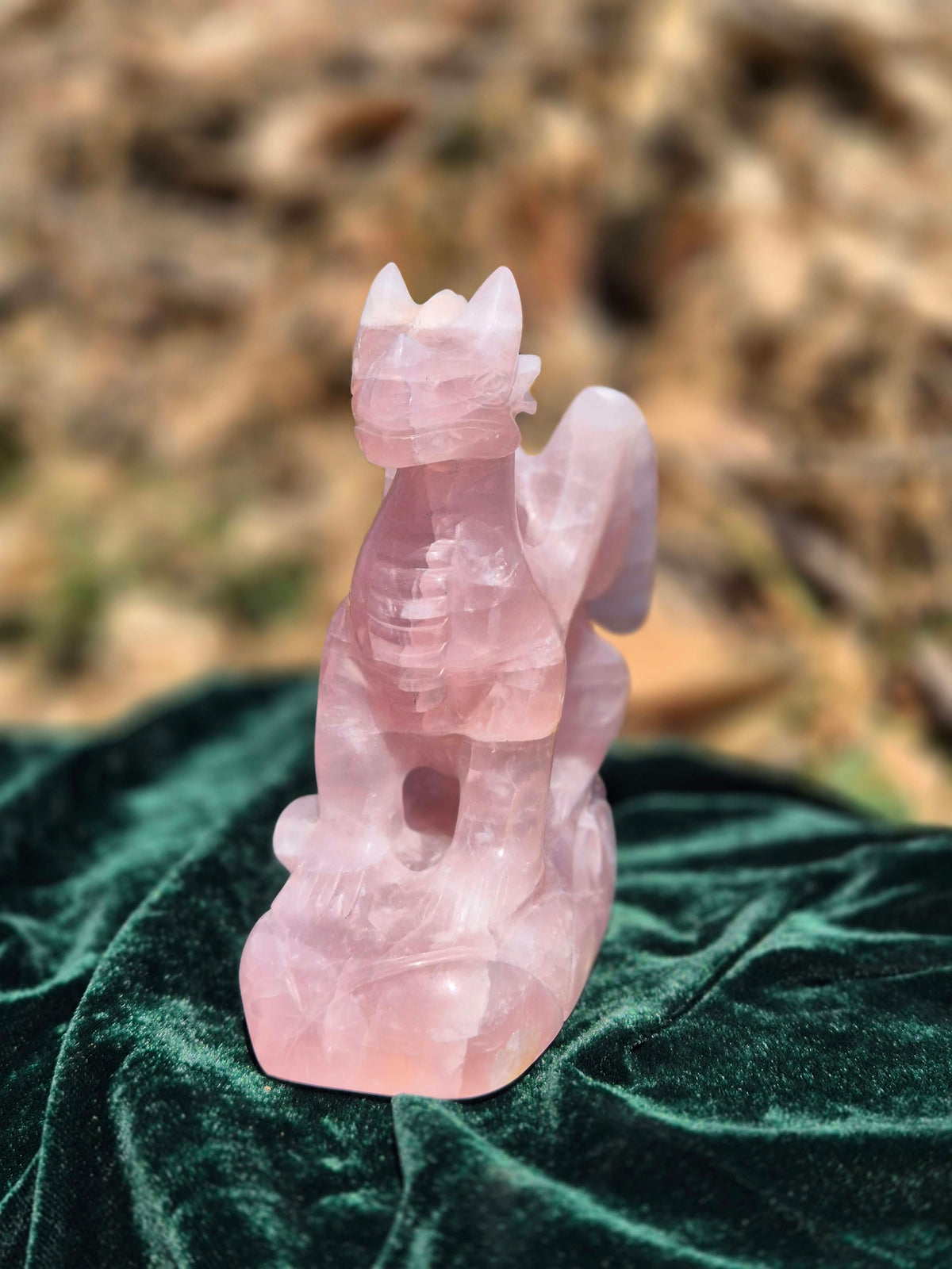 PRÉCOMMANDE Dragon de cristal en quartz rose