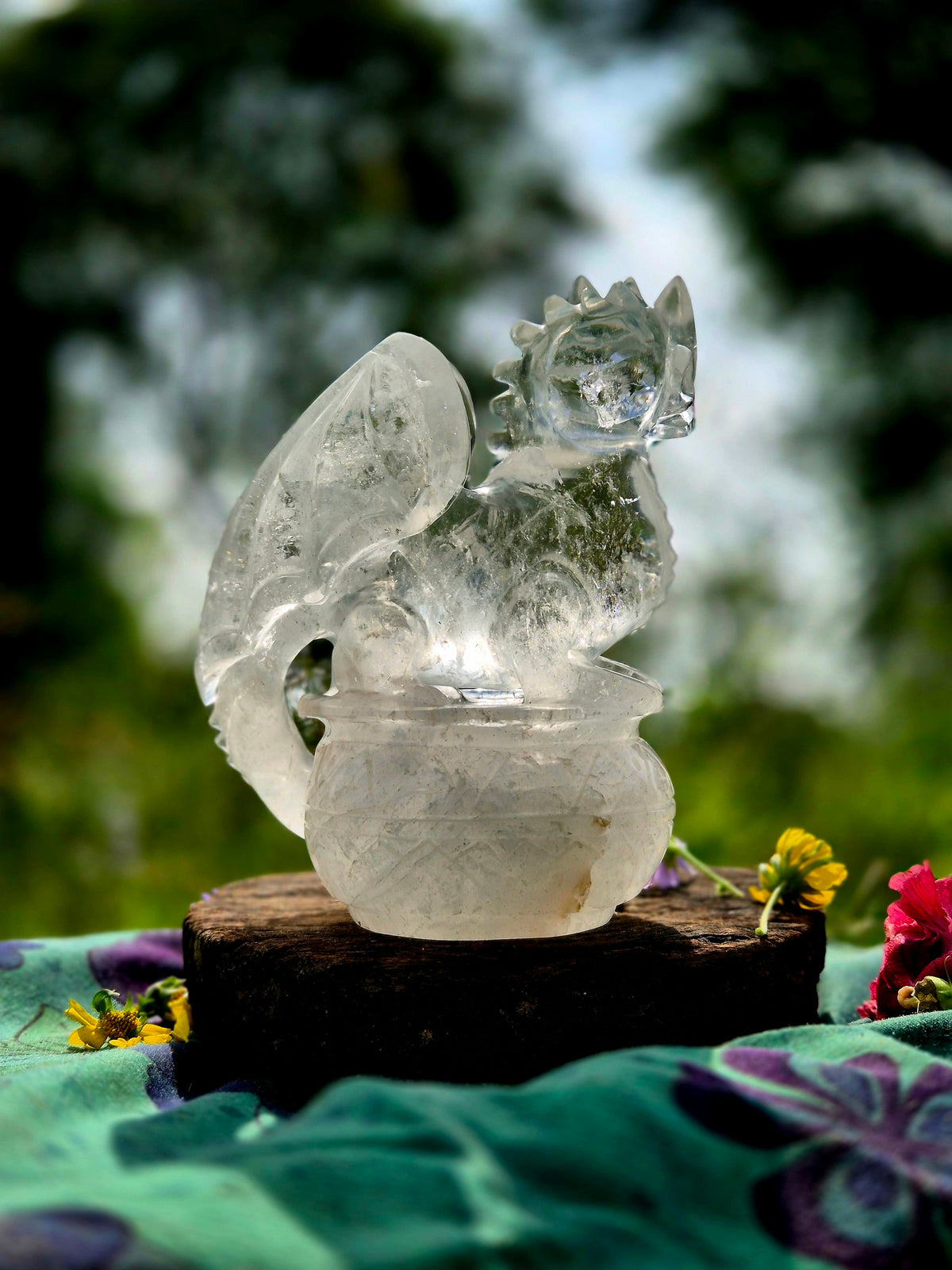 PRÉCOMMANDE Dragon d’exception en cristal de roche de l’Himalaya