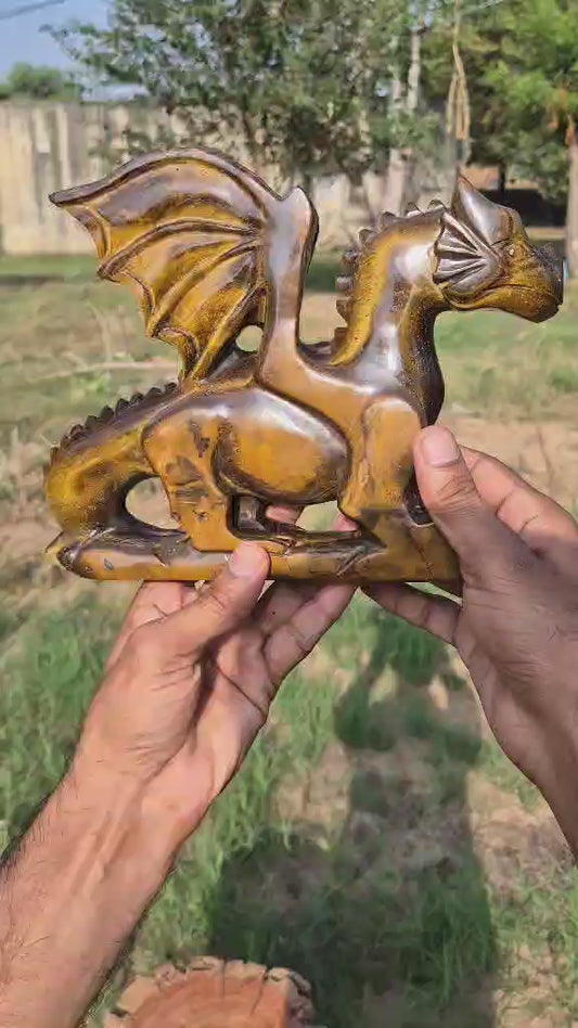 Précommande Dragon de cristal en œil de tigre